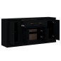 vidaXL Sideboards 3 Stk. Schwarz Holzwerkstoff vidaXL Sideboards 3 Stk. Schwarz Holzwerkstoff