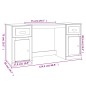 vidaXL Schreibtisch mit Stauraum Schwarz Holzwerkstoff vidaXL Schreibtisch mit Stauraum Schwarz Holzwerkstoff