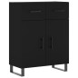 Highboard Schwarz 69,5x34x180 cm Holzwerkstoff Highboard Schwarz 69,5x34x180 cm Holzwerkstoff
