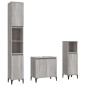vidaXL 3-tlg. Badmöbel-Set Grau Sonoma Holzwerkstoff vidaXL 3-tlg. Badmöbel-Set Grau Sonoma Holzwerkstoff