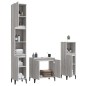 vidaXL 3-tlg. Badmöbel-Set Grau Sonoma Holzwerkstoff vidaXL 3-tlg. Badmöbel-Set Grau Sonoma Holzwerkstoff