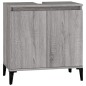 vidaXL 3-tlg. Badmöbel-Set Grau Sonoma Holzwerkstoff vidaXL 3-tlg. Badmöbel-Set Grau Sonoma Holzwerkstoff