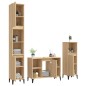 vidaXL 3-tlg. Badmöbel-Set Sonoma-Eiche Holzwerkstoff vidaXL 3-tlg. Badmöbel-Set Sonoma-Eiche Holzwerkstoff