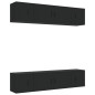 vidaXL 6-tlg. TV-Schrank-Set Schwarz Holzwerkstoff vidaXL 6-tlg. TV-Schrank-Set Schwarz Holzwerkstoff