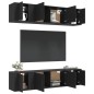 vidaXL 6-tlg. TV-Schrank-Set Schwarz Holzwerkstoff vidaXL 6-tlg. TV-Schrank-Set Schwarz Holzwerkstoff