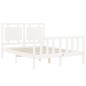 vidaXL Massivholzbett mit Kopfteil Weiß 140x190 cm vidaXL Massivholzbett mit Kopfteil Weiß 140x190 cm
