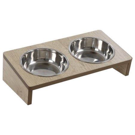 Jack and Vanilla Doppelnapf mit Ständer Molly 2x380 ml Braun