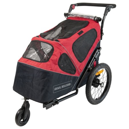 Animal Boulevard 2-in-1 Fahrradanhänger für Haustiere M 123x57x77 cm
