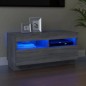 vidaXL TV-Schrank mit LED-Leuchten Grau Sonoma 80x35x40 cm vidaXL TV-Schrank mit LED-Leuchten Grau Sonoma 80x35x40 cm