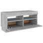vidaXL TV-Schrank mit LED-Leuchten Grau Sonoma 80x35x40 cm vidaXL TV-Schrank mit LED-Leuchten Grau Sonoma 80x35x40 cm