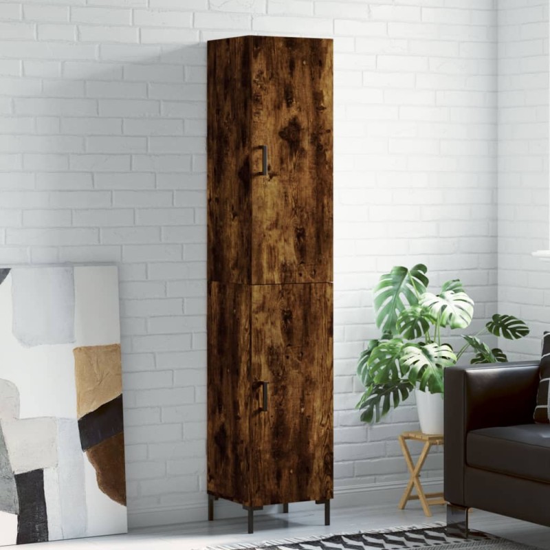 vidaXL Highboard Räuchereiche 34,5x34x180 cm Holzwerkstoff vidaXL Highboard Räuchereiche 34,5x34x180 cm Holzwerkstoff
