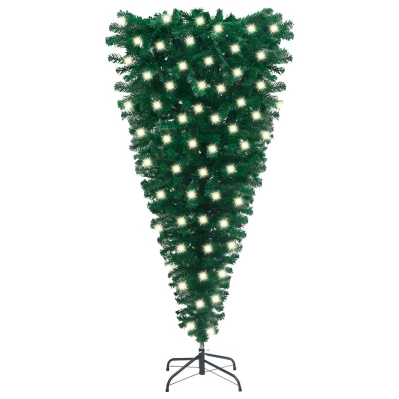 vidaXL Künstlicher Weihnachtsbaum Kopfüber mit LEDs Grün 120 cm vidaXL Künstlicher Weihnachtsbaum Kopfüber mit LEDs Grün 120 cm