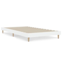 vidaXL Bettgestell Weiß 100x200 cm Holzwerkstoff
