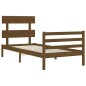 vidaXL Massivholzbett mit Kopfteil Honigbraun 100x200 cm vidaXL Massivholzbett mit Kopfteil Honigbraun 100x200 cm
