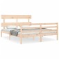 vidaXL Massivholzbett mit Kopfteil 160x200 cm vidaXL Massivholzbett mit Kopfteil 160x200 cm