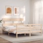 vidaXL Massivholzbett mit Kopfteil 160x200 cm vidaXL Massivholzbett mit Kopfteil 160x200 cm