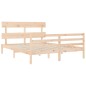 vidaXL Massivholzbett mit Kopfteil 160x200 cm vidaXL Massivholzbett mit Kopfteil 160x200 cm
