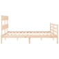 vidaXL Massivholzbett mit Kopfteil 160x200 cm vidaXL Massivholzbett mit Kopfteil 160x200 cm