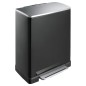 EKO Tretmülleimer E-Cube 50 L Mattschwarz EKO Tretmülleimer E-Cube 50 L Mattschwarz