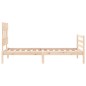 vidaXL Massivholzbett mit Kopfteil 90x200 cm vidaXL Massivholzbett mit Kopfteil 90x200 cm