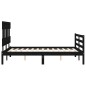 vidaXL Massivholzbett mit Kopfteil Schwarz 120x200 cm vidaXL Massivholzbett mit Kopfteil Schwarz 120x200 cm