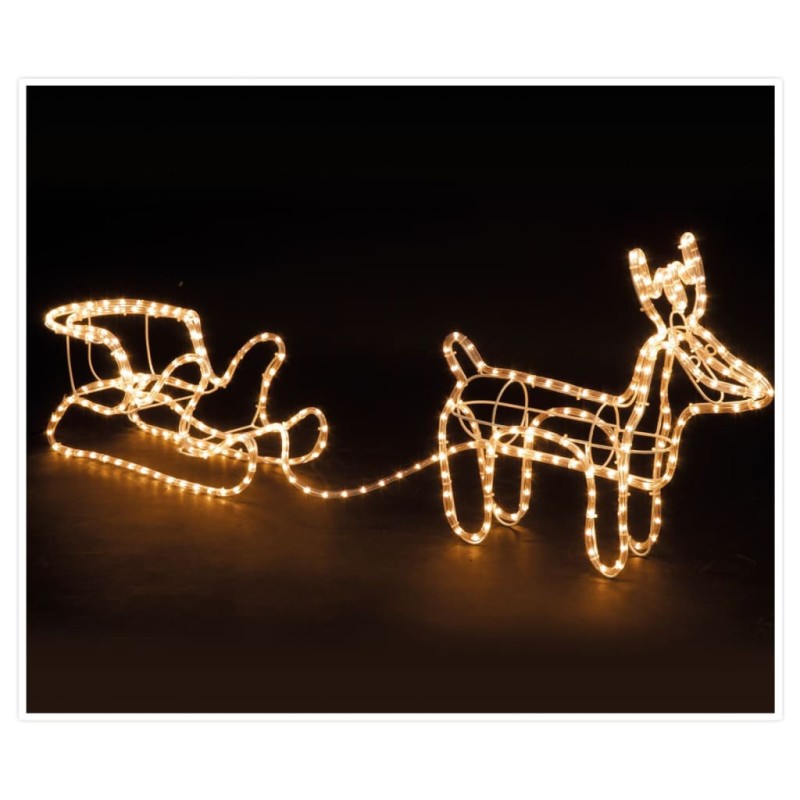 Ambiance Weihnachtsbeleuchtung Rentier mit Schlitten 9 m Ambiance Weihnachtsbeleuchtung Rentier mit Schlitten 9 m