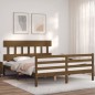 vidaXL Massivholzbett mit Kopfteil Honigbraun 160x200 cm vidaXL Massivholzbett mit Kopfteil Honigbraun 160x200 cm