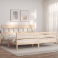 vidaXL Massivholzbett mit Kopfteil 200x200 cm vidaXL Massivholzbett mit Kopfteil 200x200 cm