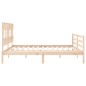 vidaXL Massivholzbett mit Kopfteil 200x200 cm vidaXL Massivholzbett mit Kopfteil 200x200 cm