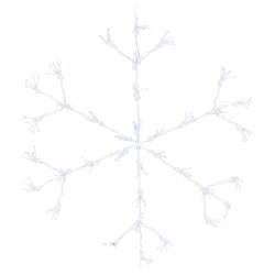 Ambiance Weihnachtsdekoration Schneeflocke mit 216 LEDs 60 cm