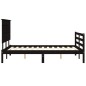 vidaXL Massivholzbett mit Kopfteil Schwarz 140x190 cm vidaXL Massivholzbett mit Kopfteil Schwarz 140x190 cm