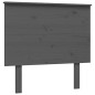 vidaXL Massivholzbett mit Kopfteil Grau 100x200 cm vidaXL Massivholzbett mit Kopfteil Grau 100x200 cm