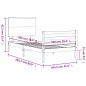 vidaXL Massivholzbett mit Kopfteil Grau 100x200 cm vidaXL Massivholzbett mit Kopfteil Grau 100x200 cm