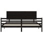 vidaXL Massivholzbett mit Kopfteil Schwarz 200x200 cm vidaXL Massivholzbett mit Kopfteil Schwarz 200x200 cm