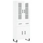 Highboard Hochglanz-Weiß 69,5x34x180 cm Holzwerkstoff Highboard Hochglanz-Weiß 69,5x34x180 cm Holzwerkstoff