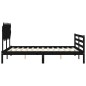 vidaXL Massivholzbett mit Kopfteil Schwarz 140x190 cm vidaXL Massivholzbett mit Kopfteil Schwarz 140x190 cm