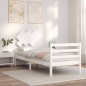 vidaXL Massivholzbett mit Kopfteil Weiß 90x200 cm vidaXL Massivholzbett mit Kopfteil Weiß 90x200 cm
