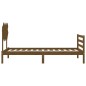 vidaXL Massivholzbett mit Kopfteil Honigbraun 100x200 cm vidaXL Massivholzbett mit Kopfteil Honigbraun 100x200 cm