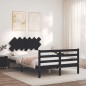 vidaXL Massivholzbett mit Kopfteil Schwarz 120x200 cm vidaXL Massivholzbett mit Kopfteil Schwarz 120x200 cm
