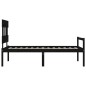 vidaXL Massivholzbett mit Kopfteil Schwarz 100x200 cm vidaXL Massivholzbett mit Kopfteil Schwarz 100x200 cm