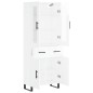 Highboard Hochglanz-Weiß 69,5x34x180 cm Holzwerkstoff Highboard Hochglanz-Weiß 69,5x34x180 cm Holzwerkstoff