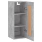 vidaXL Wandschrank Betongrau 34,5x34x90 cm Holzwerkstoff vidaXL Wandschrank Betongrau 34,5x34x90 cm Holzwerkstoff