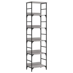 vidaXL Bücherregal Grau Sonoma 50x33x188,5 cm Holzwerkstoff