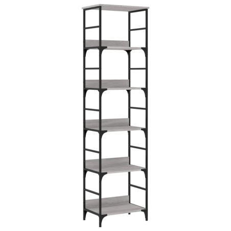 vidaXL Bücherregal Grau Sonoma 50x33x188,5 cm Holzwerkstoff