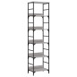 vidaXL Bücherregal Grau Sonoma 50x33x188,5 cm Holzwerkstoff vidaXL Bücherregal Grau Sonoma 50x33x188,5 cm Holzwerkstoff