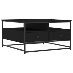 vidaXL Couchtisch Schwarz 80x80x45 cm Holzwerkstoff