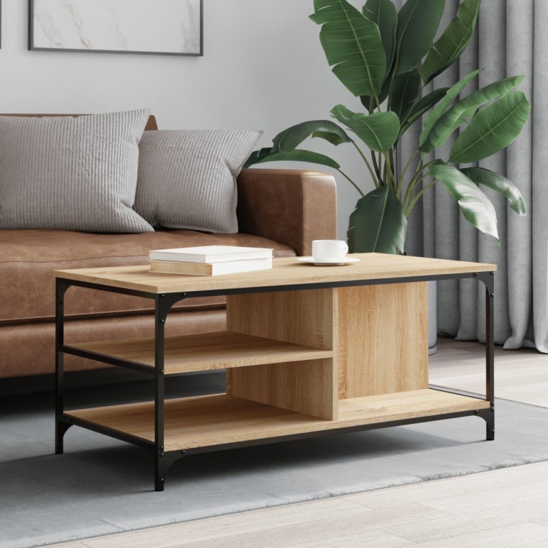 vidaXL Couchtisch Sonoma-Eiche 100x50x45 cm Holzwerkstoff vidaXL Couchtisch Sonoma-Eiche 100x50x45 cm Holzwerkstoff