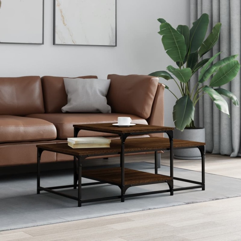 vidaXL Couchtisch Braun Eichen-Optik 102x60x45 cm Holzwerkstoff vidaXL Couchtisch Braun Eichen-Optik 102x60x45 cm Holzwerkstoff