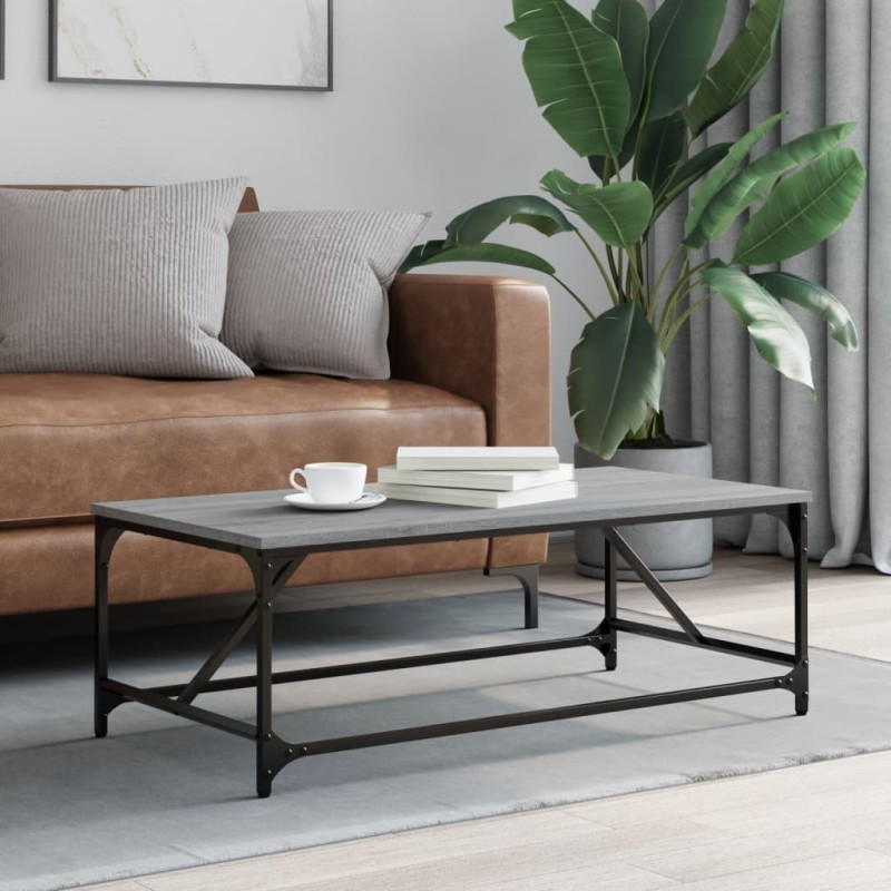 vidaXL Couchtisch Grau Sonoma 100x50x35 cm Holzwerkstoff vidaXL Couchtisch Grau Sonoma 100x50x35 cm Holzwerkstoff