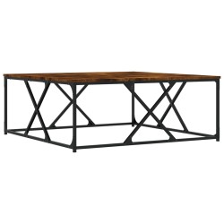vidaXL Couchtisch Räuchereiche 100x100x40 cm Holzwerkstoff
